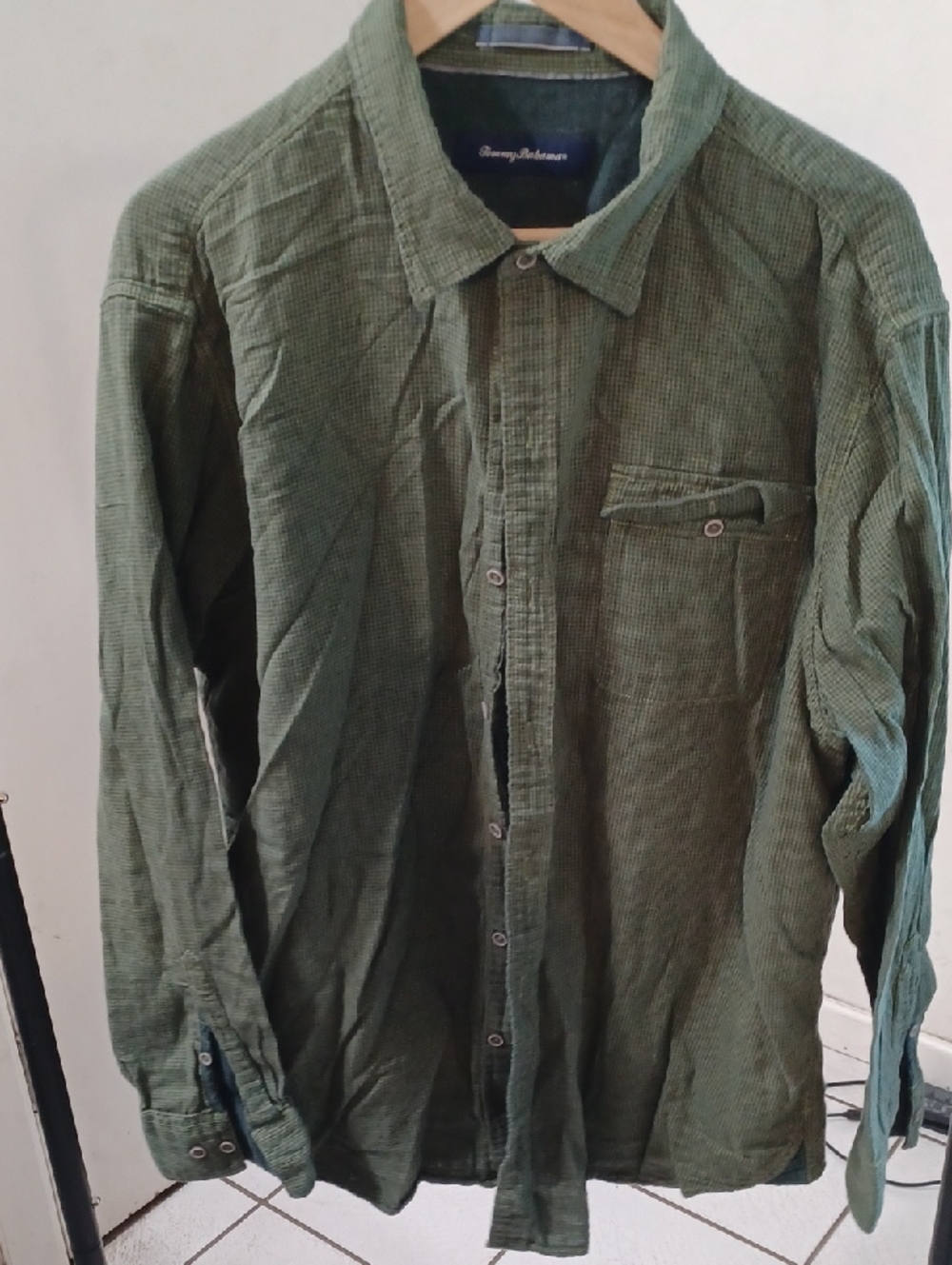Tommy Bahama Olive Green Casual Button-Down Shirt